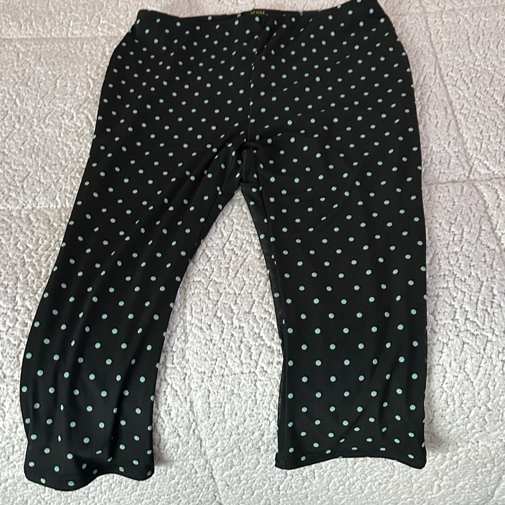 AFRM Black and Green Polka Dot Kids Bottoms
